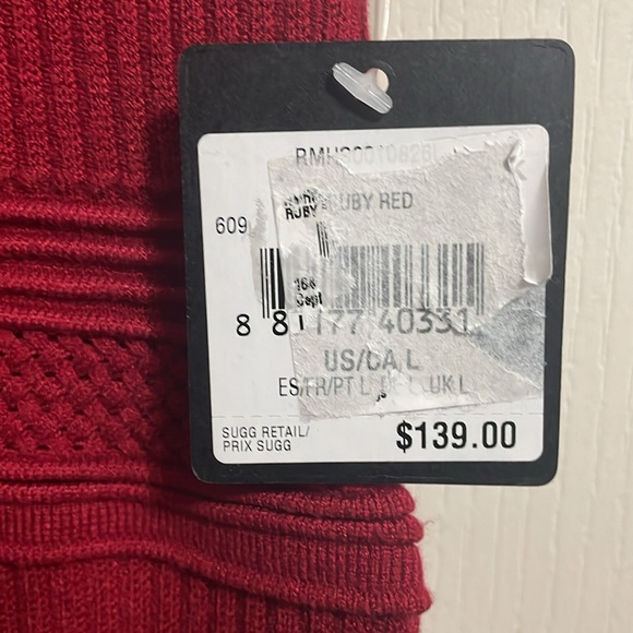 💖 NWT Rachel Roy Collection Red Knit Sleeveless Dress - Picture 6 of 6